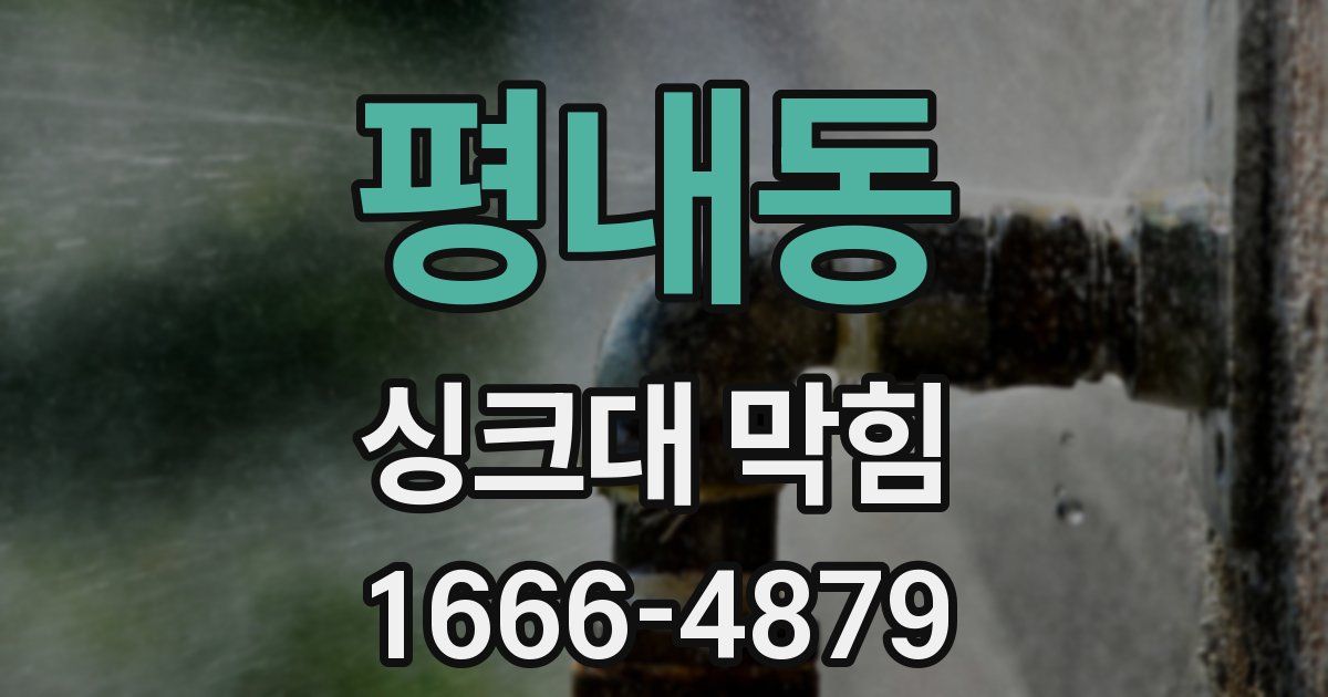평내동 싱크대 막힘