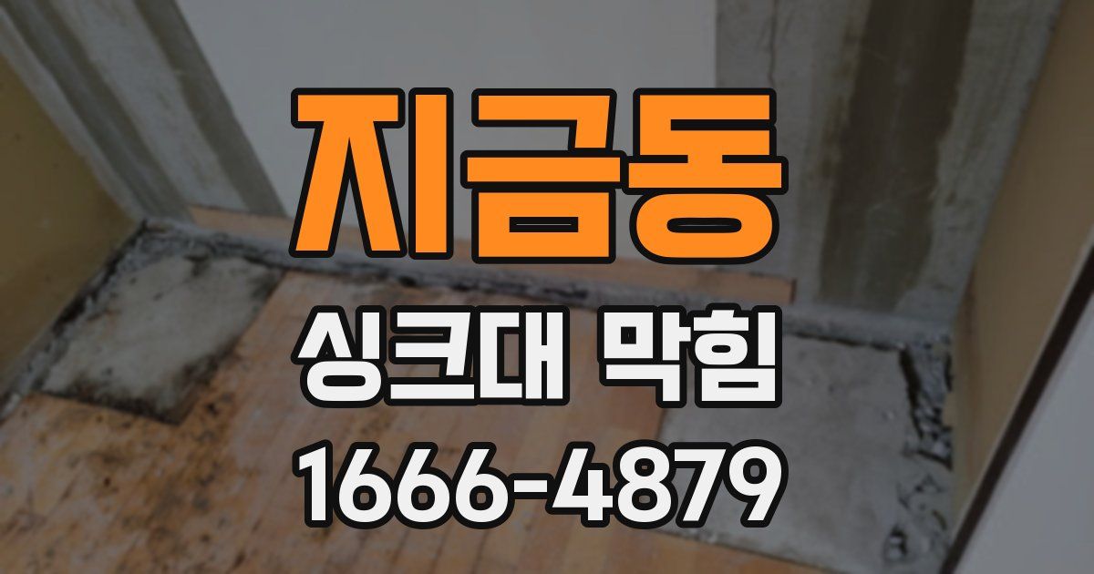 지금동 싱크대 막힘