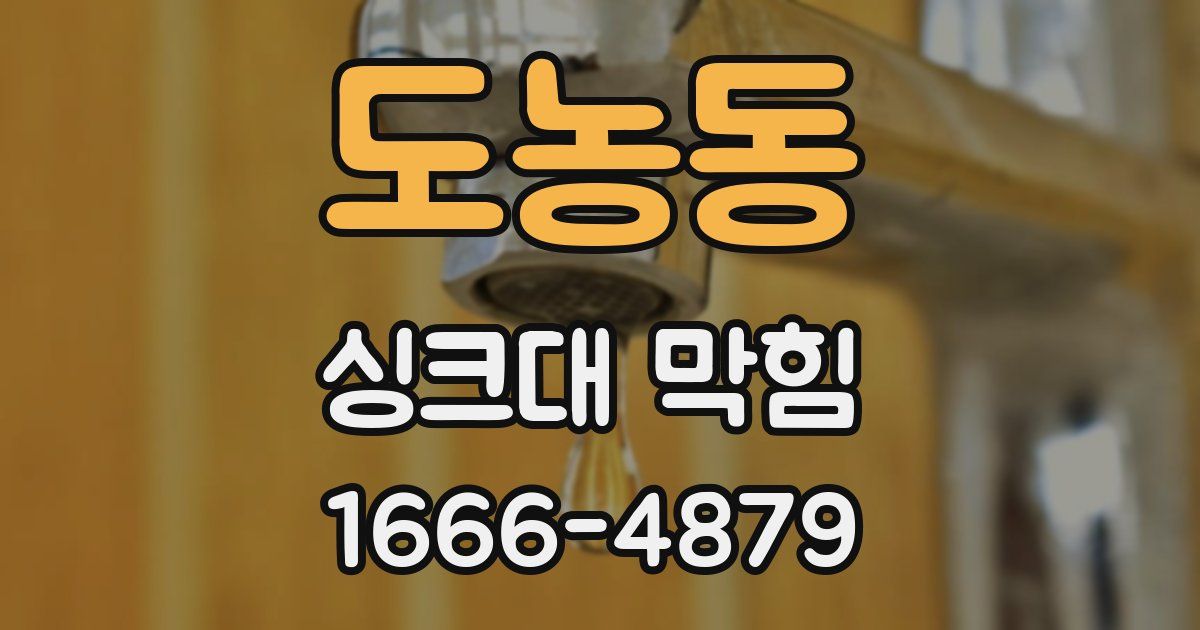 도농동 싱크대 막힘
