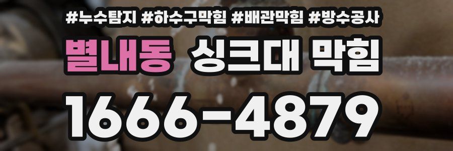 별내동 싱크대 막힘