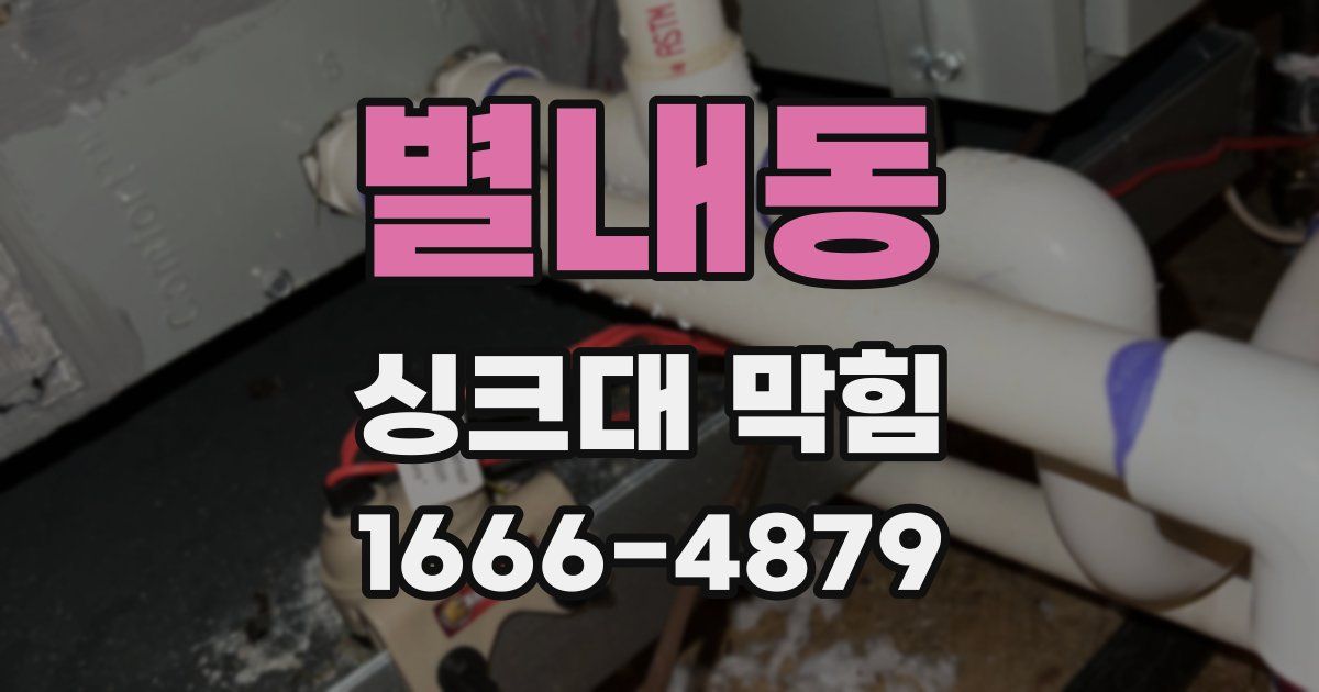 별내동 싱크대 막힘