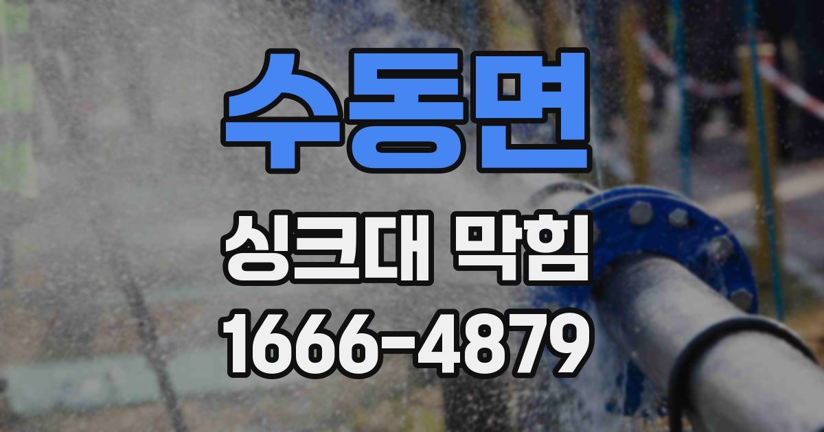 수동면 싱크대 막힘