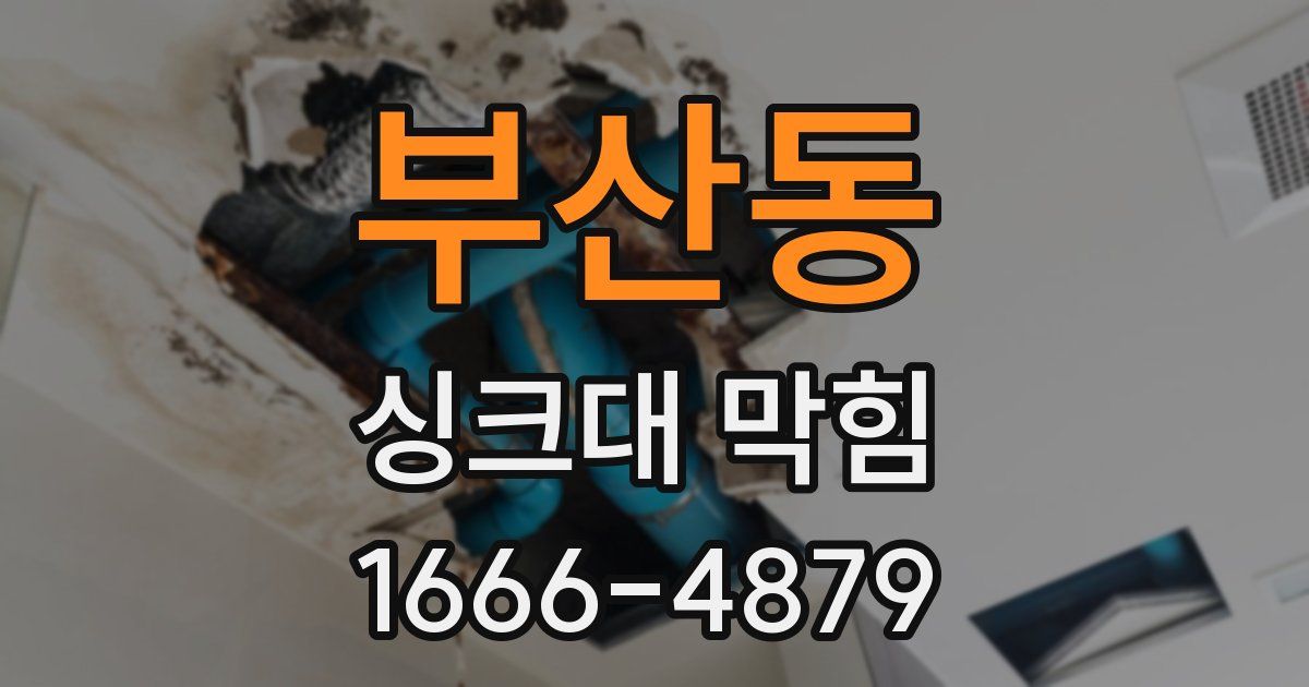 부산동 싱크대 막힘