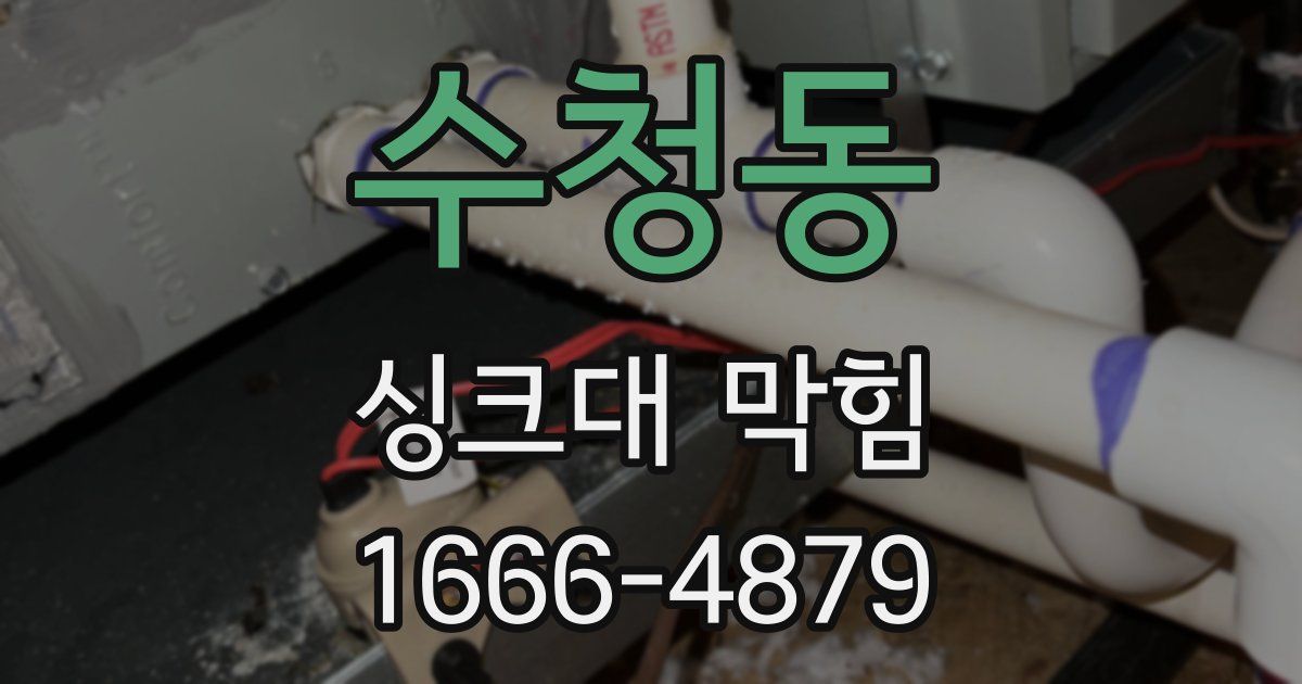 수청동 싱크대 막힘