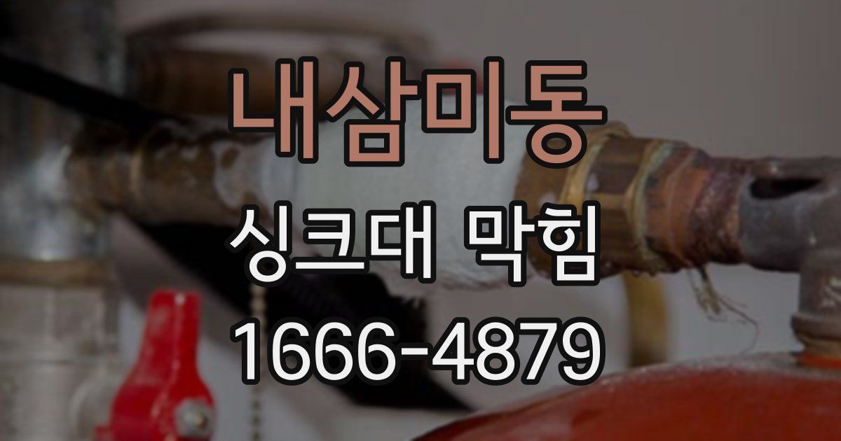 내삼미동 싱크대 막힘