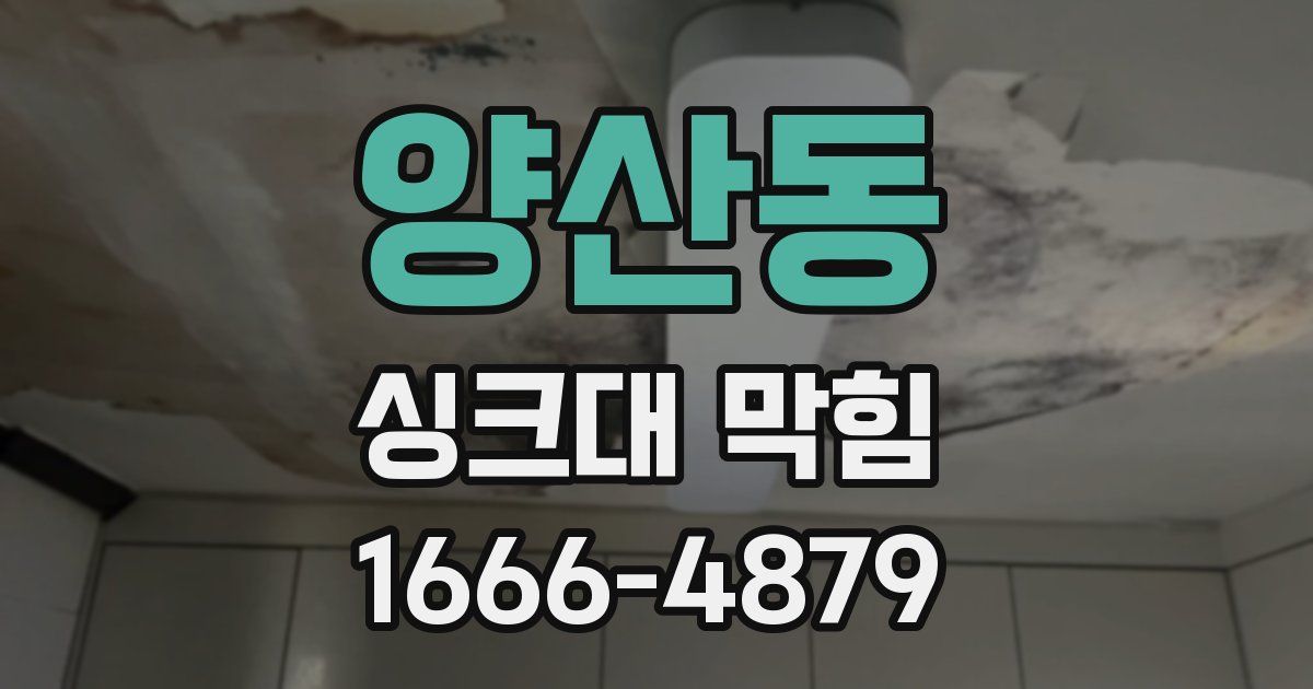 양산동 싱크대 막힘