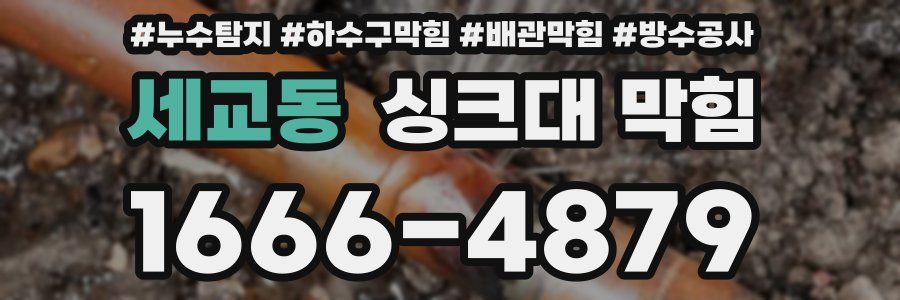 세교동 싱크대 막힘
