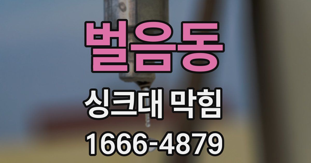 벌음동 싱크대 막힘