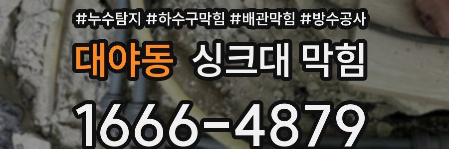 대야동 싱크대 막힘