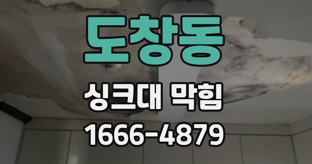 도창동 싱크대 막힘
