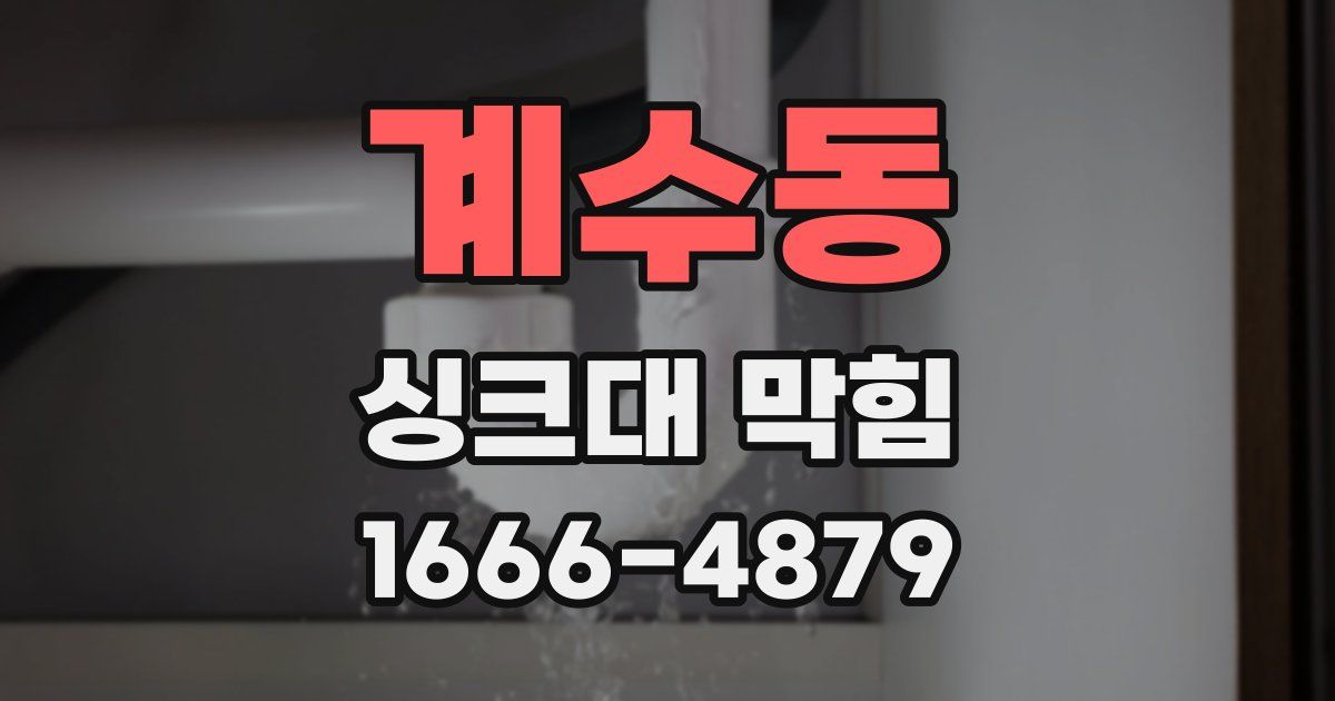 계수동 싱크대 막힘