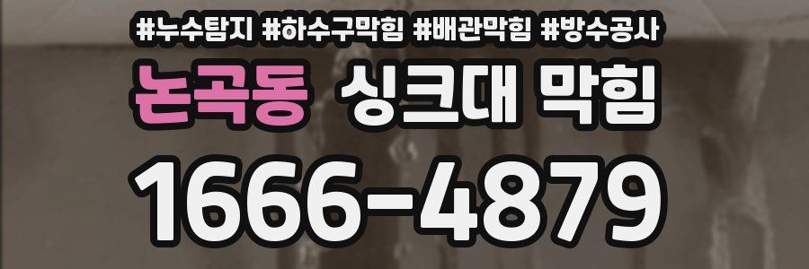 논곡동 싱크대 막힘