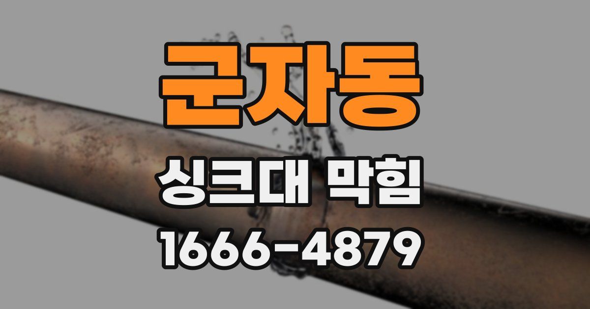군자동 싱크대 막힘
