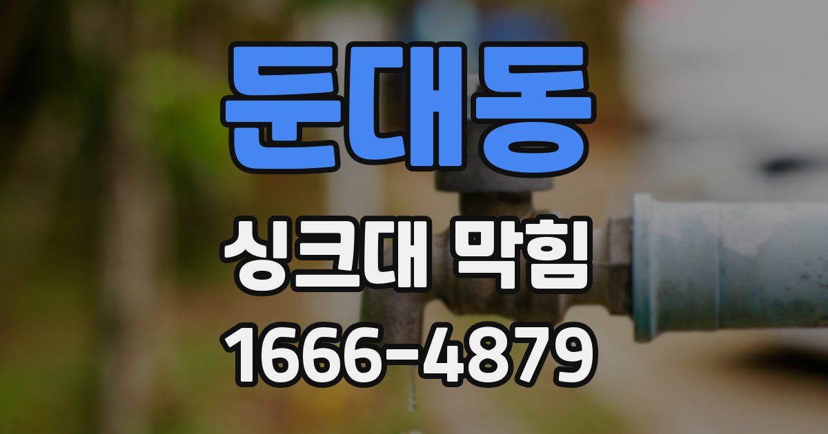 둔대동 싱크대 막힘