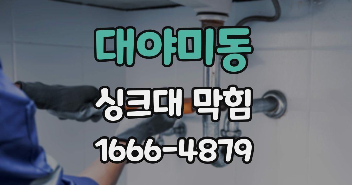 대야미동 싱크대 막힘