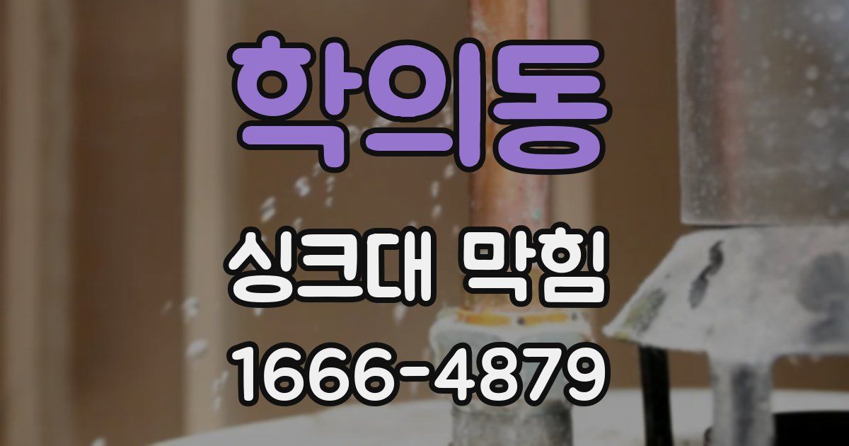 학의동 싱크대 막힘