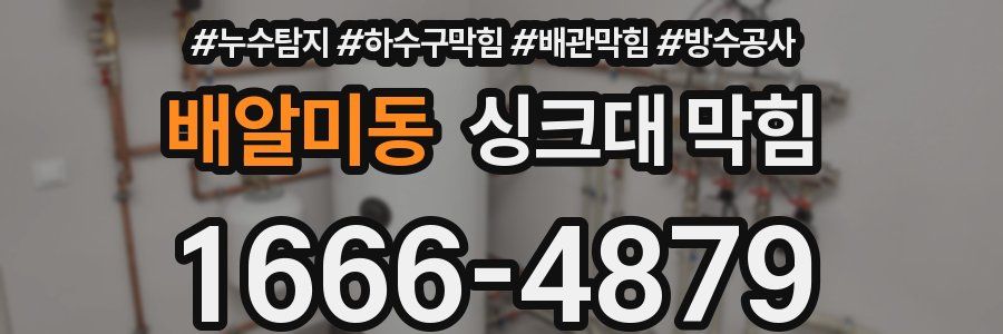 배알미동 싱크대 막힘