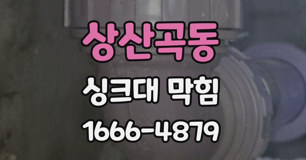 상산곡동 싱크대 막힘