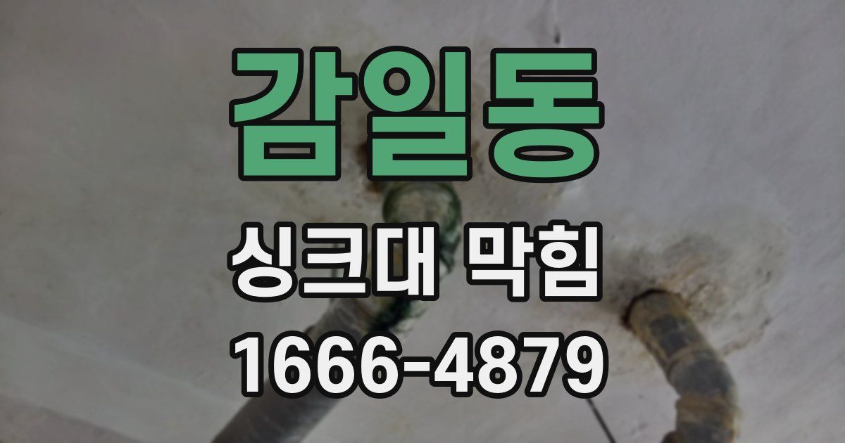 감일동 싱크대 막힘