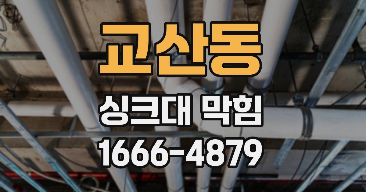 교산동 싱크대 막힘