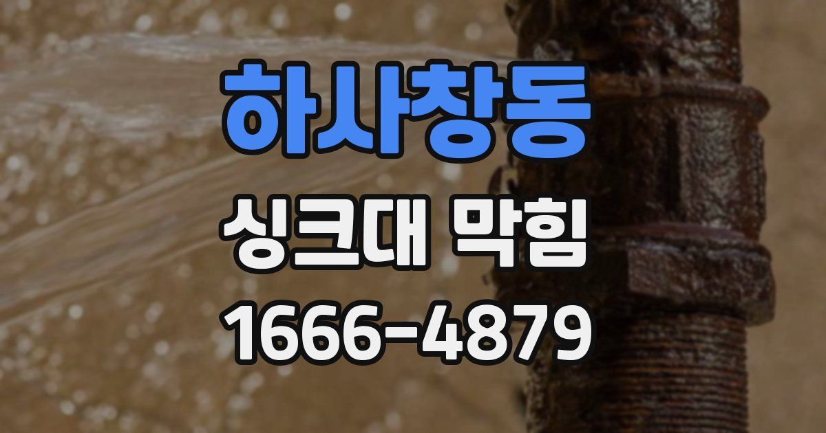 하사창동 싱크대 막힘