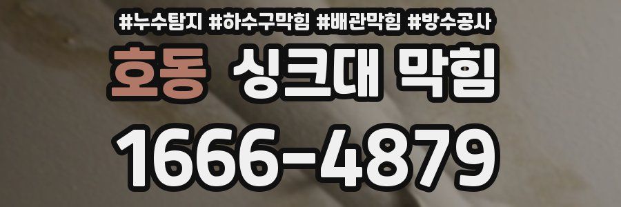 호동 싱크대 막힘