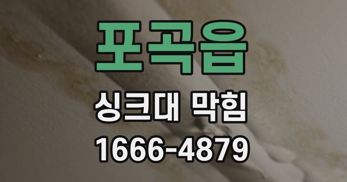 포곡읍 싱크대 막힘