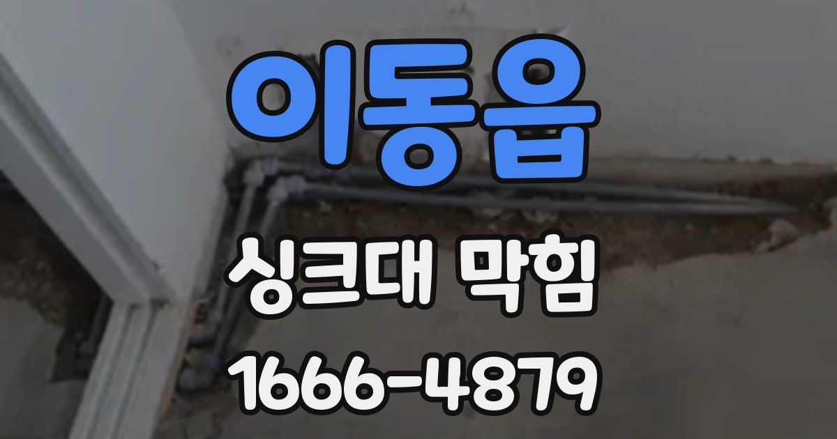 이동읍 싱크대 막힘