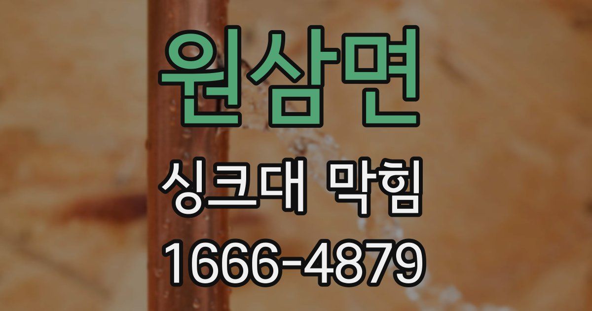 원삼면 싱크대 막힘