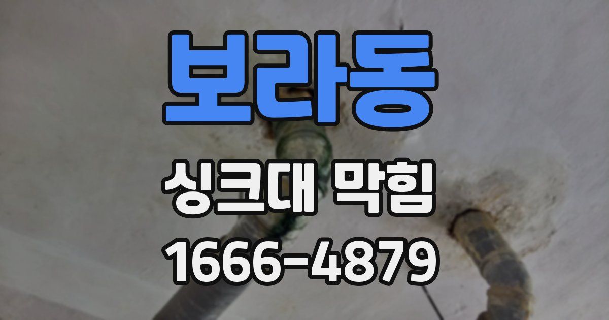 보라동 싱크대 막힘