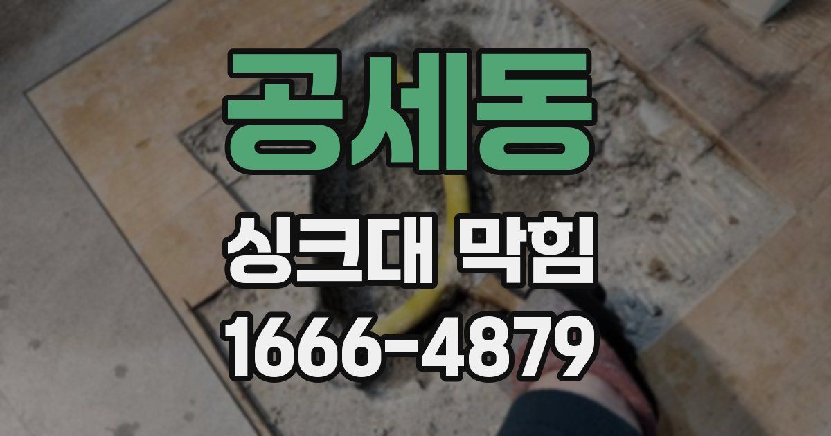 공세동 싱크대 막힘
