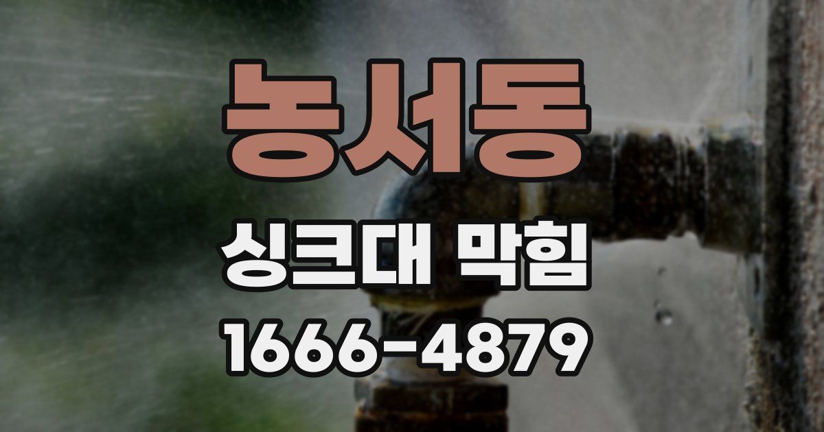 농서동 싱크대 막힘