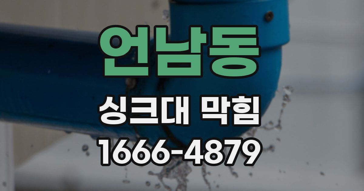 언남동 싱크대 막힘
