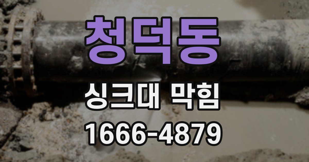 청덕동 싱크대 막힘