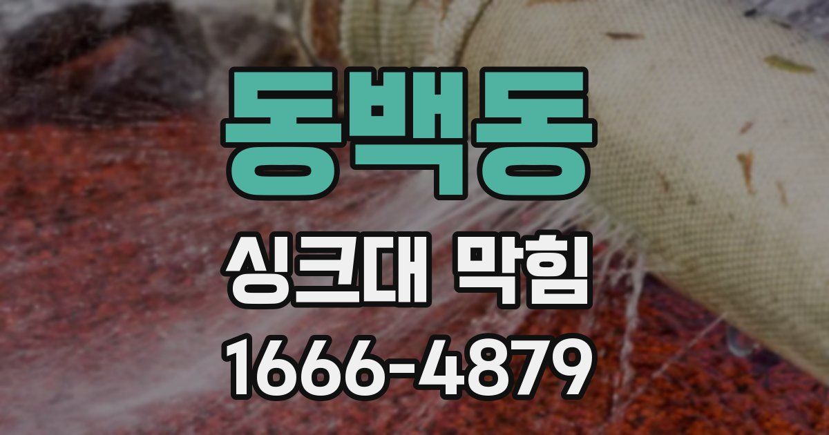 동백동 싱크대 막힘