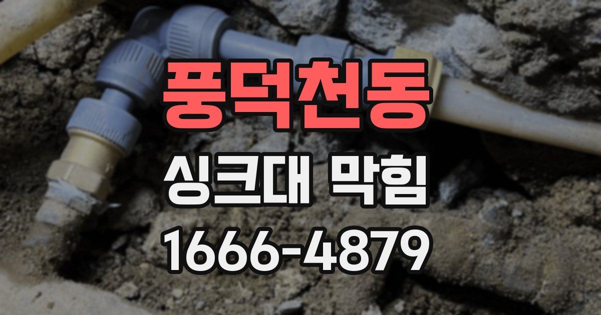 풍덕천동 싱크대 막힘
