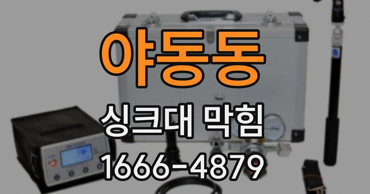 야동동 싱크대 막힘