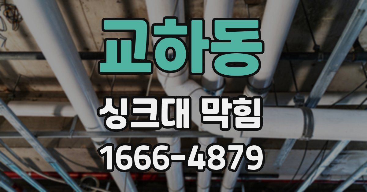 교하동 싱크대 막힘