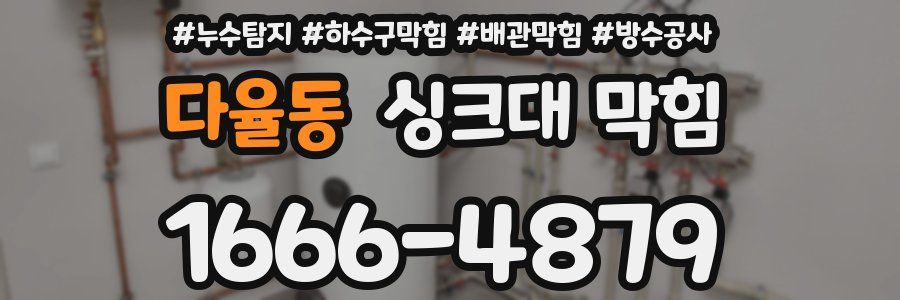 다율동 싱크대 막힘