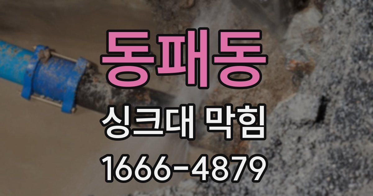 동패동 싱크대 막힘