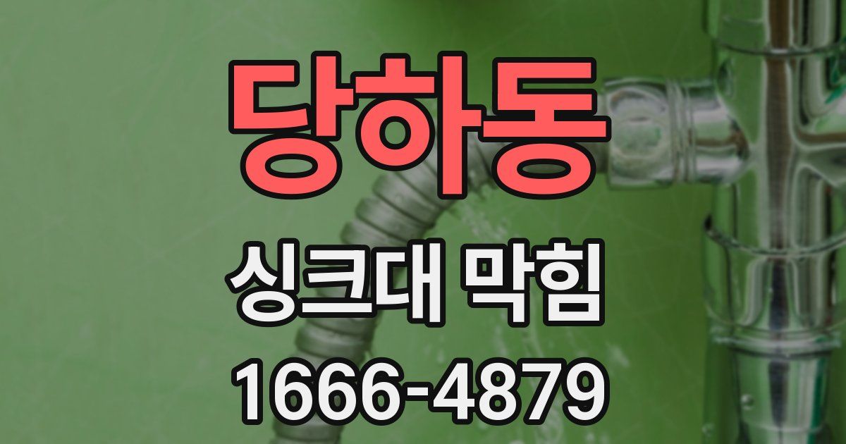 당하동 싱크대 막힘