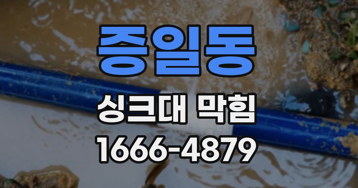 증일동 싱크대 막힘