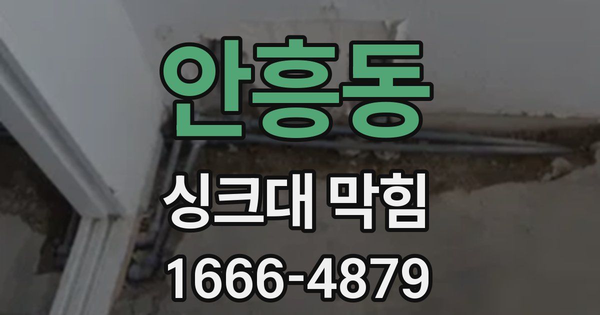 안흥동 싱크대 막힘