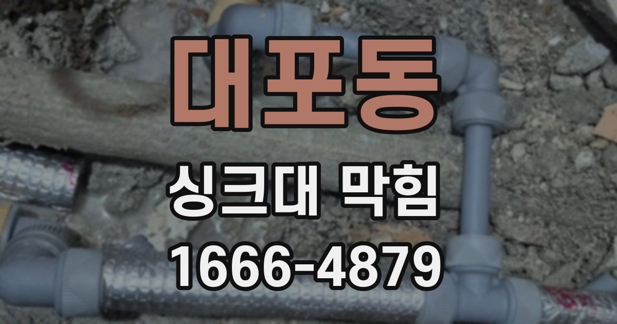 대포동 싱크대 막힘