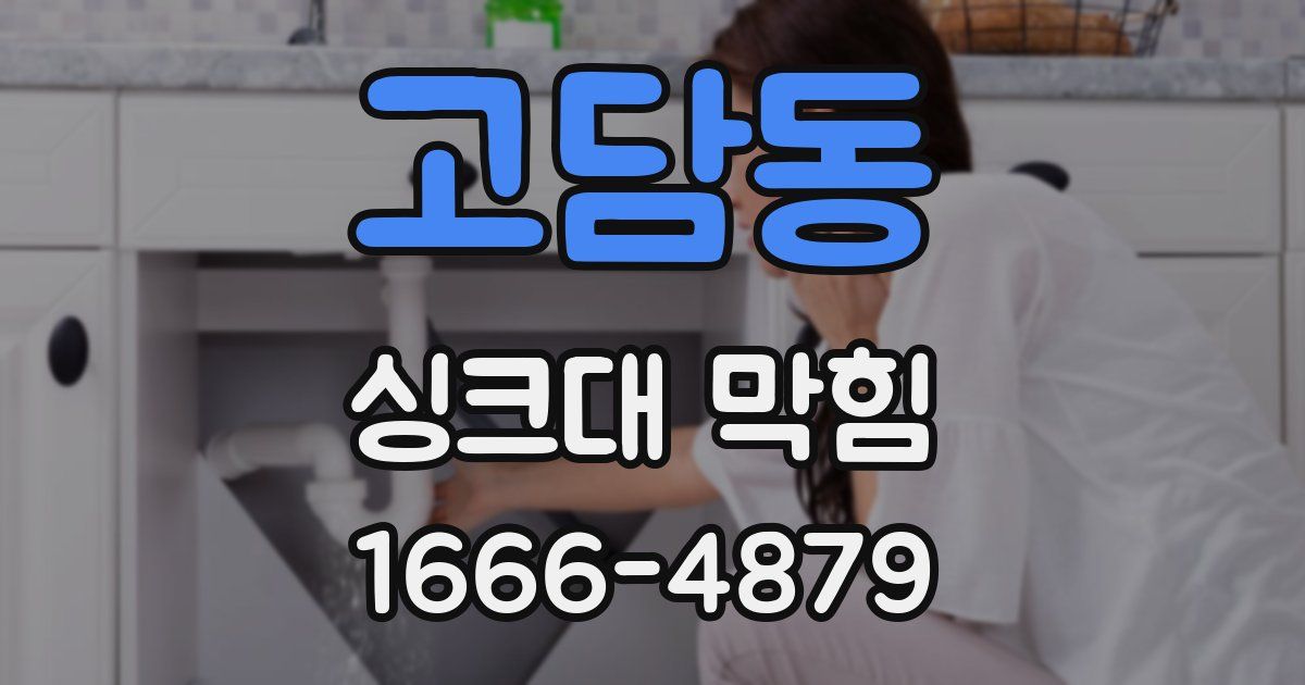 고담동 싱크대 막힘