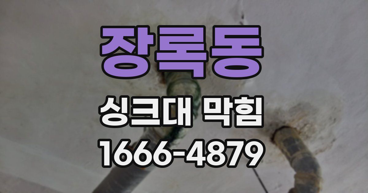 장록동 싱크대 막힘