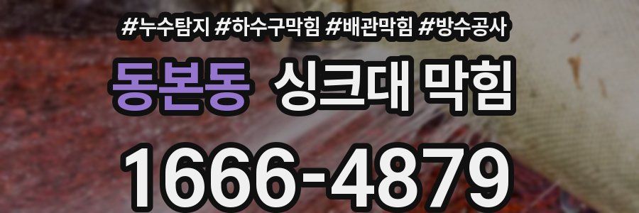 동본동 싱크대 막힘