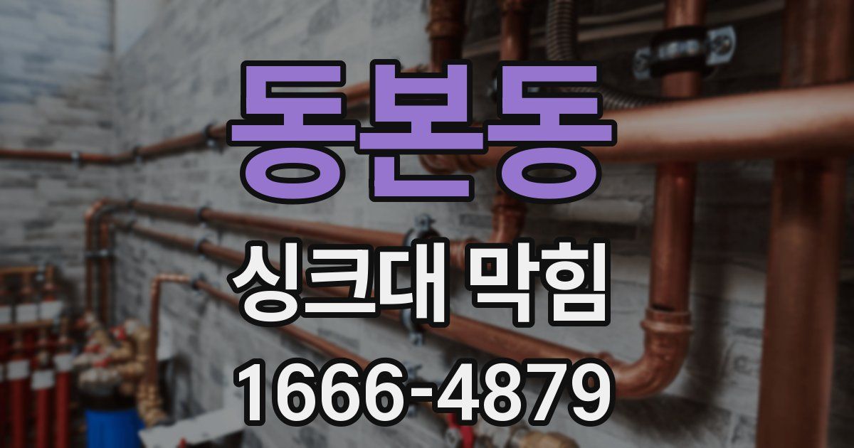 동본동 싱크대 막힘