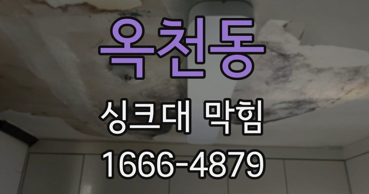 옥천동 싱크대 막힘