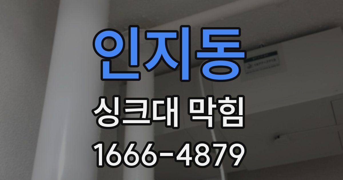 인지동 싱크대 막힘